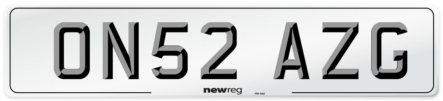 ON52 AZG Number Plate from New Reg